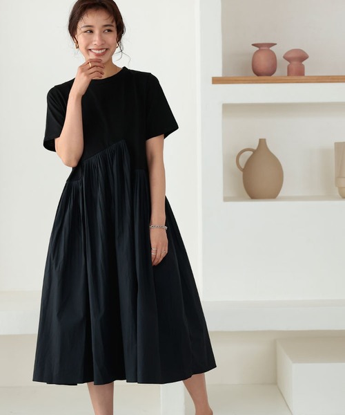 DONOBAN（ドノバン）の「カットソープリーツワンピース（ワンピース・レディース・ホワイト/ブラック・M）」の15枚目の写真