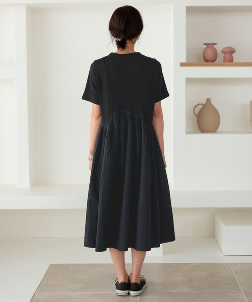 DONOBAN（ドノバン）の「カットソープリーツワンピース（ワンピース・レディース・ホワイト/ブラック・M）」の6枚目の写真