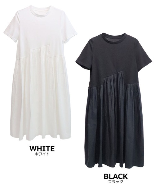 DONOBAN（ドノバン）の「カットソープリーツワンピース（ワンピース・レディース・ホワイト/ブラック・M）」の20枚目の写真