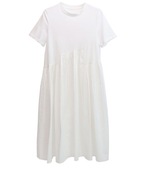 DONOBAN（ドノバン）の「カットソープリーツワンピース（ワンピース・レディース・ホワイト/ブラック・M）」の14枚目の写真