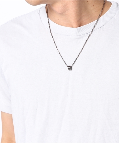VENCEEXCHANGE（ヴァンスエクスチェンジ）の「CONラインリングネックレス（ネックレス・メンズ・ブラック/シルバー・FREE）」の6枚目の写真