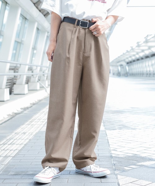 PairPair（ペアペア）の「テックリネンゆるテーパード(ユニセックス/セットアップ)（その他パンツ・メンズ・アイボリー/ライトブラウン・MEDIUM/LARGE）」の19枚目の写真