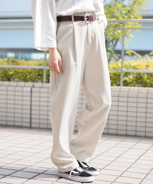 PairPair（ペアペア）の「テックリネンゆるテーパード(ユニセックス/セットアップ)（その他パンツ・メンズ・アイボリー/ライトブラウン・MEDIUM/LARGE）」の20枚目の写真
