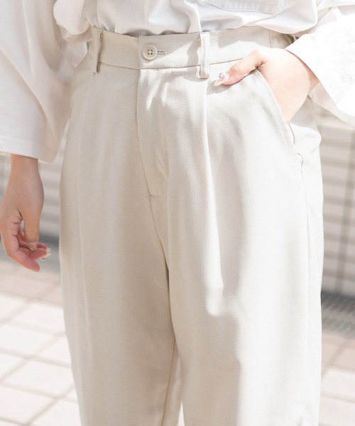 PairPair（ペアペア）の「テックリネンゆるテーパード(ユニセックス/セットアップ)（その他パンツ・メンズ・アイボリー/ライトブラウン・MEDIUM/LARGE）」の22枚目の写真