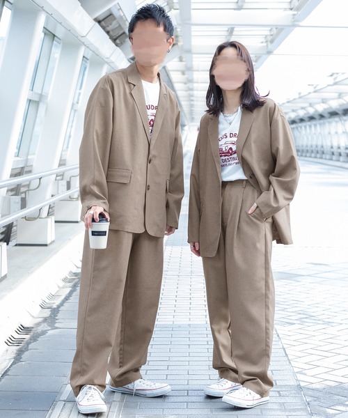 PairPair（ペアペア）の「テックリネンゆるテーパード(ユニセックス/セットアップ)（その他パンツ・メンズ・アイボリー/ライトブラウン・MEDIUM/LARGE）」の12枚目の写真