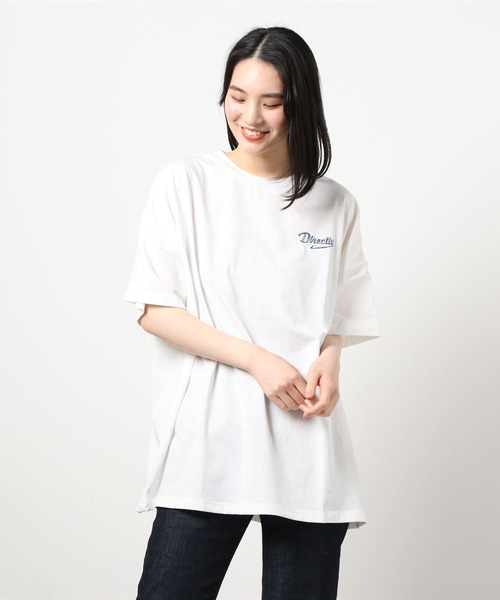 INGNI（イング）の「BackサークルロゴチュニックTシャツ（Tシャツ/カットソー・レディース・オフホワイト/カーキ/ブルー/スミクロ・M）」の2枚目の写真