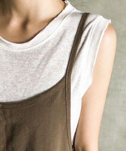 KOR（ケーオーアール）の「ルーズシルエット サロペットワイドパンツ（サロペット/オーバーオール・レディース・ブラック/ブラウン・FREE）」の16枚目の写真