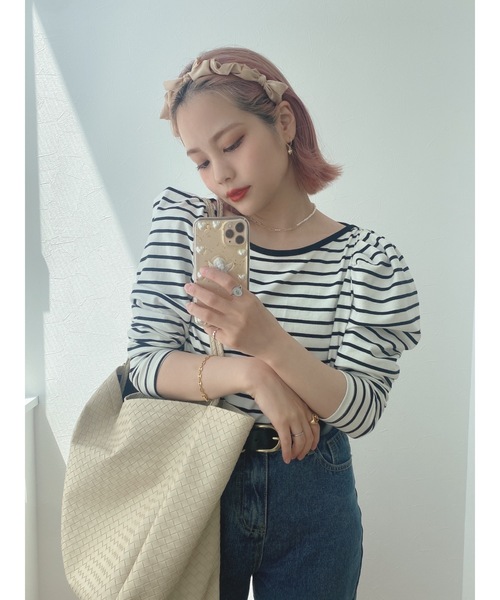 JUMELLE（ジュメロ）の「エマカチューシャ（カチューシャ・レディース・ブラック/ベージュ・FREE）」の6枚目の写真