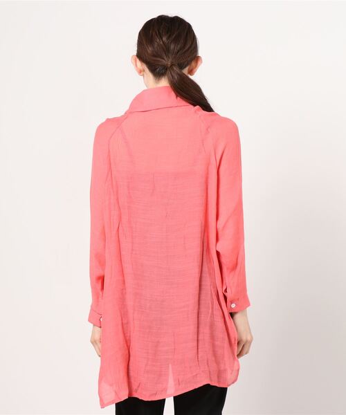 MAISON BREEZE（メゾンブリーズ）の「【MAISON BREEZE】ガーゼタッチスタンダードカラーロングシャツ（シャツ/ブラウス・レディース・ホワイト/ブルー/ラベンダー/シャーベット・FREE）」の6枚目の写真