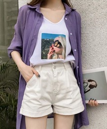 MAISON BREEZE | MAISON BREEZE/ガーゼタッチスタンダードカラーロングシャツ(シャツ/ブラウス)