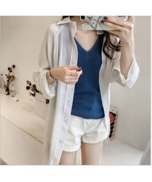 MAISON BREEZE | MAISON BREEZE/ガーゼタッチスタンダードカラーロングシャツ(シャツ/ブラウス)