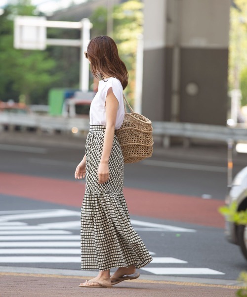 marjour（マージュール）の「CHECK TIERED SKIRT（スカート・レディース・ブラウン/グリーン・MEDIUM/MEDIUM/TALL）」の9枚目の写真