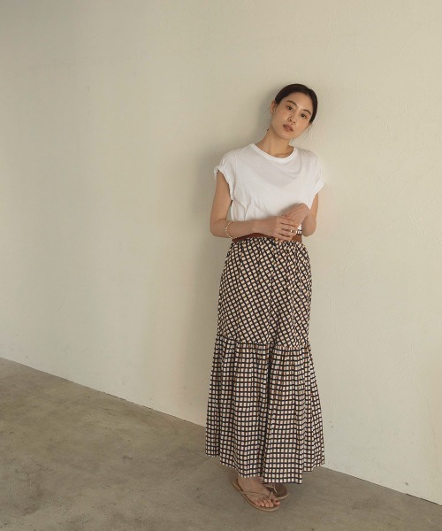 marjour（マージュール）の「CHECK TIERED SKIRT（スカート