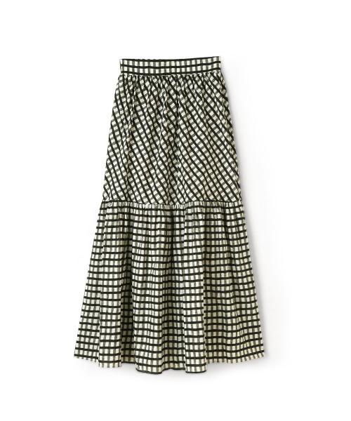 marjour CHECK TIERED SKIRT グリーン　ギンガムチェック marjour（マージュール）の「CHECK TIERED SKIRT（スカート