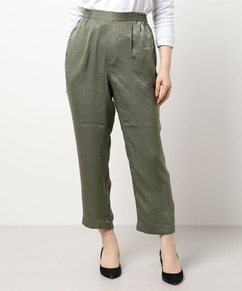 AMERICAN HOLIC（アメリカンホリック）の「バックポケットとろみテーパードパンツ ＊（その他パンツ・レディース・ブラック/カーキ/サックスブルー・M/L）」の7枚目の写真