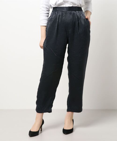 AMERICAN HOLIC（アメリカンホリック）の「バックポケットとろみテーパードパンツ ＊（その他パンツ・レディース・ブラック/カーキ/サックスブルー・M/L）」の6枚目の写真