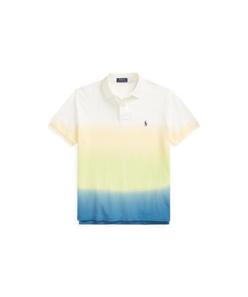 カスタム スリム フィット ディップダイ メッシュ ポロシャツ