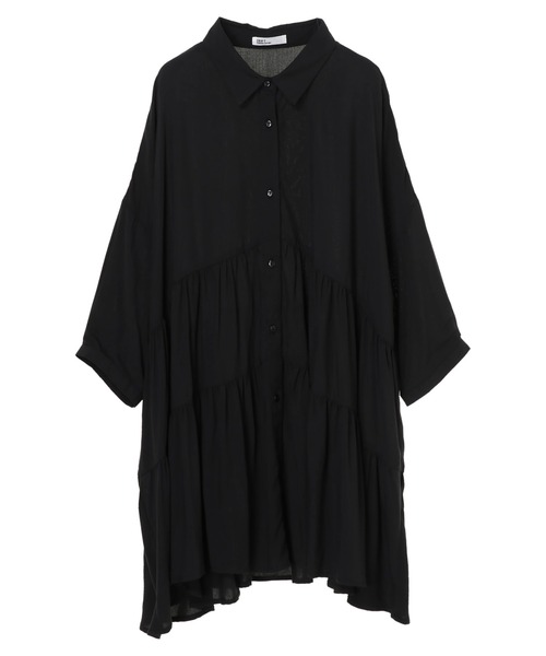 CRAFT STANDARD BOUTIQUE（クラフトスタンダードブティック）の「変形ティアードシャツ　＊◇（シャツ/ブラウス・レディース・ダークパープル/ブラック/ベージュ/アイボリー・FREE）」の21枚目の写真