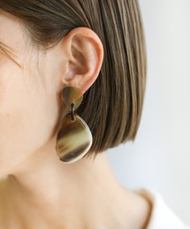 select MOCA | 2021 AW マーブルドロッププレートイヤリング(イヤリング)