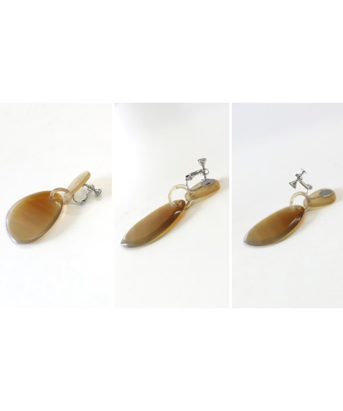 select MOCA（セレクトモカ）の「2021 AW マーブルドロッププレートイヤリング（イヤリング・レディース・ブラウン/ライトベージュ・FREE）」の13枚目の写真