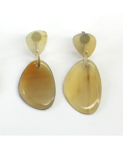 select MOCA（セレクトモカ）の「2021 AW マーブルドロッププレートイヤリング（イヤリング・レディース・ブラウン/ライトベージュ・FREE）」の11枚目の写真