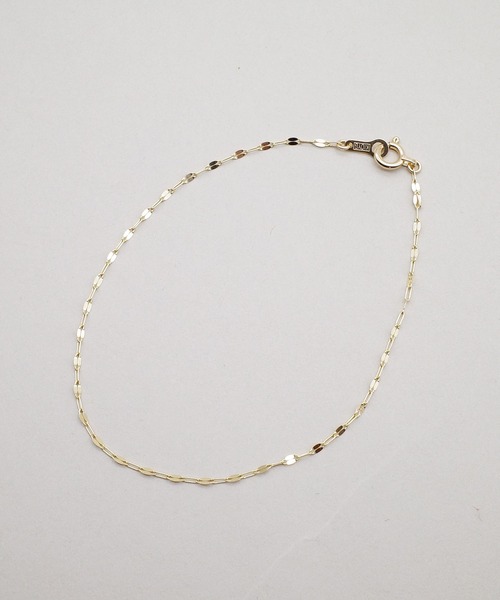 ISOLATION（アイソレーション）の「【ISOLATION / アイソレーション】K10YG Petal Chain Bracelet / ペタルチェーンブレスレット（ブレスレット・レディース・ゴールド・16cm）」の4枚目の写真