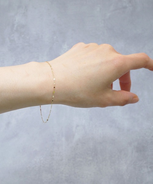 ISOLATION（アイソレーション）の「【ISOLATION / アイソレーション】K10YG Petal Chain Bracelet / ペタルチェーンブレスレット（ブレスレット・レディース・ゴールド・16cm）」の11枚目の写真