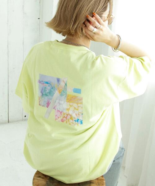 coen(コーエン)の「アートフォトプリントTシャツ(Tシャツ/カットソー・レディース・オフホワイト/クリーム/ブラック・MEDIUM/LARGE)」の3枚目の写真
