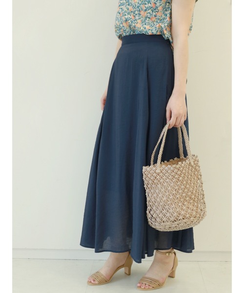 Te chichi(テチチ)の「切り替えフレアスカート(スカート・レディース・ネイビー/ブラウン/グリーン・フリ-)」の3枚目の写真