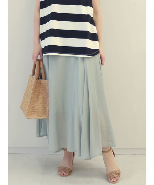 Te chichi(テチチ)の「切り替えフレアスカート(スカート・レディース・ネイビー/ブラウン/グリーン・フリ-)」の2枚目の写真