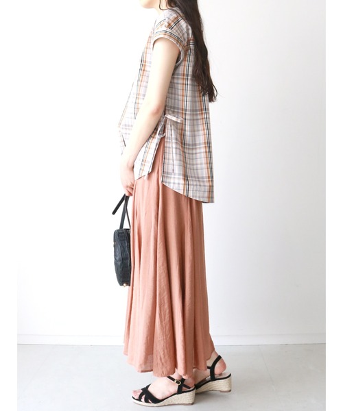 Te chichi(テチチ)の「切り替えフレアスカート(スカート・レディース・ネイビー/ブラウン/グリーン・フリ-)」の18枚目の写真