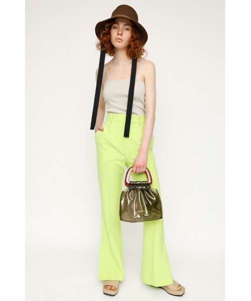 SLY（スライ）の「ASYMMETRY STRAP RIB CAMISOLE アシンメトリーストラップ リブ キャミソール（キャミソール・レディース・ブラック/ライム/アイボリー/ブラウン・FREE）」の10枚目の写真