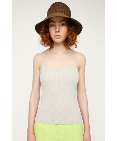 SLY（スライ）の「ASYMMETRY STRAP RIB CAMISOLE アシンメトリーストラップ リブ キャミソール（キャミソール・レディース・ブラック/ライム/アイボリー/ブラウン・FREE）」の17枚目の写真
