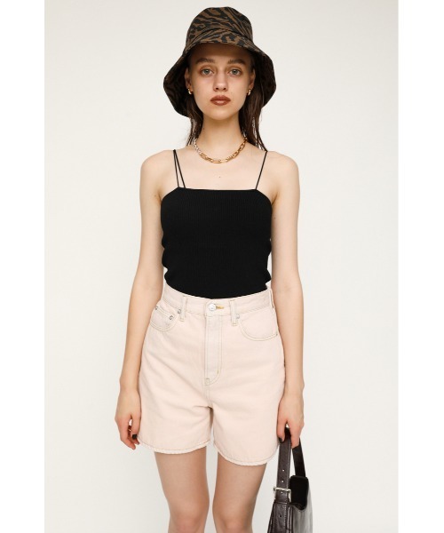 SLY（スライ）の「ASYMMETRY STRAP RIB CAMISOLE アシンメトリーストラップ リブ キャミソール（キャミソール・レディース・ブラック/ライム/アイボリー/ブラウン・FREE）」の11枚目の写真