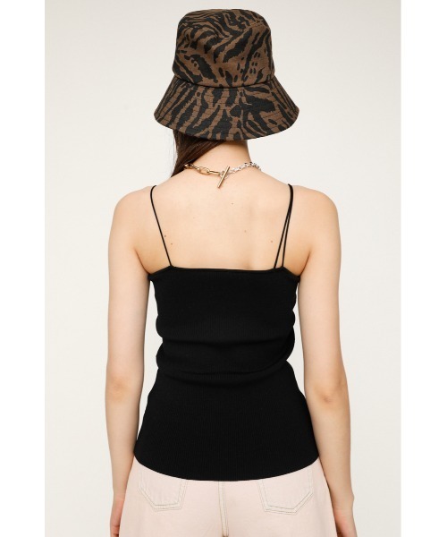 SLY（スライ）の「ASYMMETRY STRAP RIB CAMISOLE アシンメトリーストラップ リブ キャミソール（キャミソール・レディース・ブラック/ライム/アイボリー/ブラウン・FREE）」の18枚目の写真