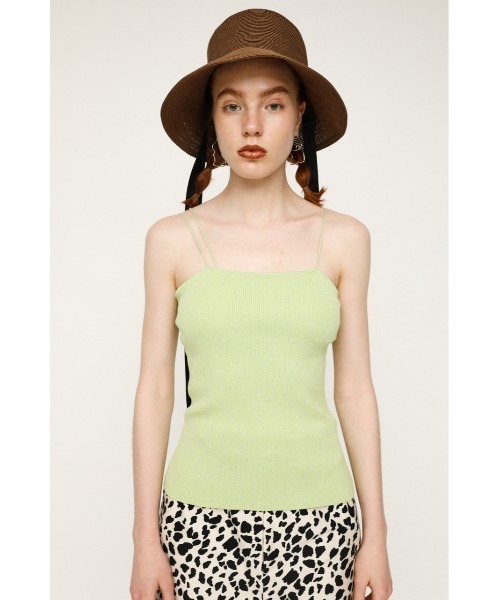 SLY（スライ）の「ASYMMETRY STRAP RIB CAMISOLE アシンメトリーストラップ リブ キャミソール（キャミソール・レディース・ブラック/ライム/アイボリー/ブラウン・FREE）」の19枚目の写真