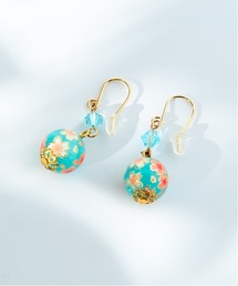 ピアス 転写玉