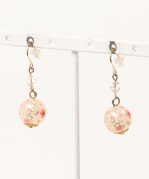 Sakka(サッカ)の「ピアス 転写玉(ピアス(両耳用)・レディース・ブルー/ピンク/イエロー/ホワイト・FREE)」の8枚目の写真