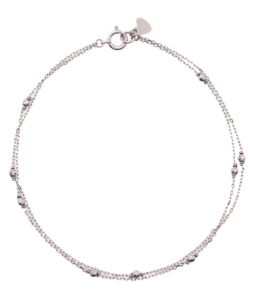 Vendome ヴァンドーム青山 K10ホワイトゴールド2連ブレスレット ブレスレット Va Va Vendome Va アクセサリー Aoyama ヴイエーヴァンドームアオヤマ のファッション Vendome Aoyama ヴイエー