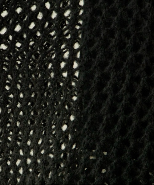 ANGIE(アンジー)の「起毛メッシュ編みショートニット(ニット/セーター・レディース・ブラック/アイボリー/マスタード/ダークベージュ・FREE)」の6枚目の写真