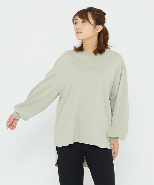 Undeny ロゴサイドスリットロングtシャツ サイドスリットロングtシャツ