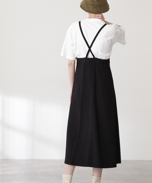 N.（N. Natural Beauty Basic）（エヌエヌナチュラルビューティーベーシック）の「【追加生産】◆ツイルドレープサスペンダー付スカート（スカート・レディース・ブラック/モカ/ライトカーキ・MEDIUM）」の17枚目の写真