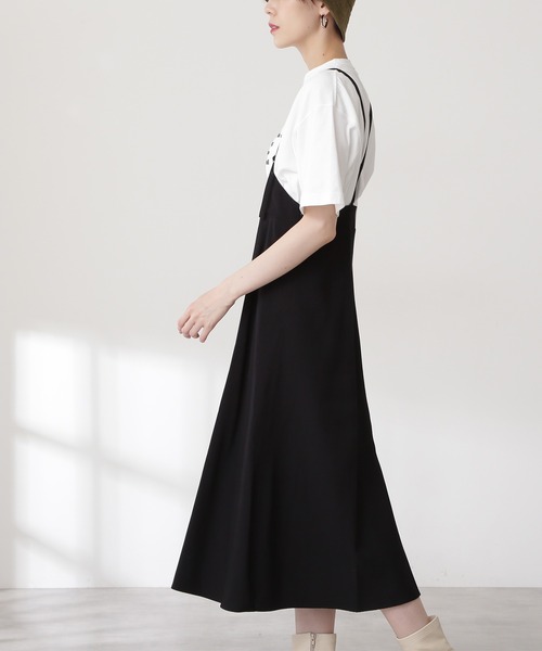 N.（N. Natural Beauty Basic）（エヌエヌナチュラルビューティーベーシック）の「【追加生産】◆ツイルドレープサスペンダー付スカート（スカート・レディース・ブラック/モカ/ライトカーキ・MEDIUM）」の16枚目の写真