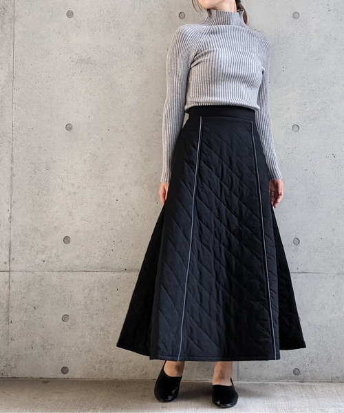 Per sist ence(パーシエンス)の「Per sist ence/パーシエンス リブ編み ボトルネック(ニット/セーター・レディース・ホワイト/ブラック/ベージュ/パープル/グレー/ブラウン/グリーン・FREE)」の8枚目の写真