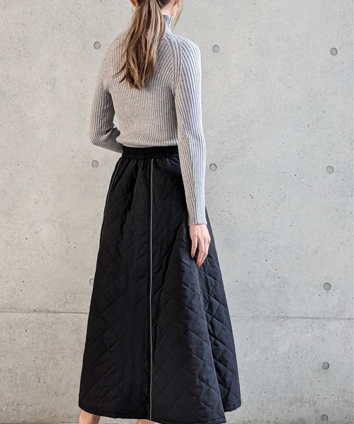 Per sist ence(パーシエンス)の「Per sist ence/パーシエンス リブ編み ボトルネック(ニット/セーター・レディース・ホワイト/ブラック/ベージュ/パープル/グレー/ブラウン/グリーン・FREE)」の13枚目の写真