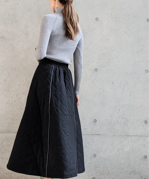 Per sist ence(パーシエンス)の「Per sist ence/パーシエンス リブ編み ボトルネック(ニット/セーター・レディース・ホワイト/ブラック/ベージュ/パープル/グレー/ブラウン/グリーン・FREE)」の15枚目の写真