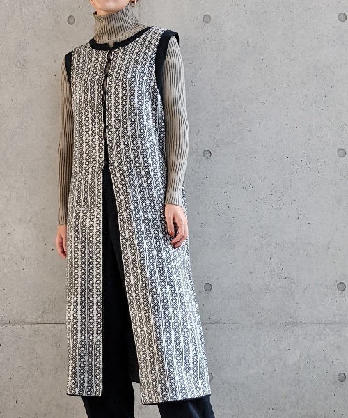 Per sist ence(パーシエンス)の「Per sist ence/パーシエンス リブ編み ボトルネック(ニット/セーター・レディース・ホワイト/ブラック/ベージュ/パープル/グレー/ブラウン/グリーン・FREE)」の19枚目の写真