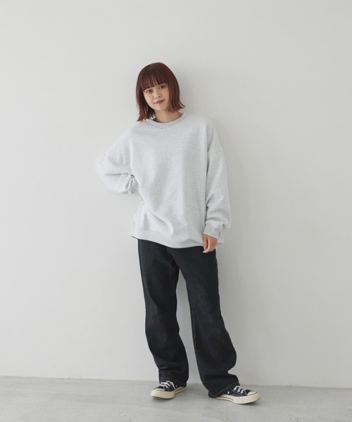 flaner(フラネ)の「ルーズスウェット【ユニセックス対応】(スウェット・レディース・グレー/カーキ/グレイッシュベージュ・MEDIUM/LARGE)」の9枚目の写真