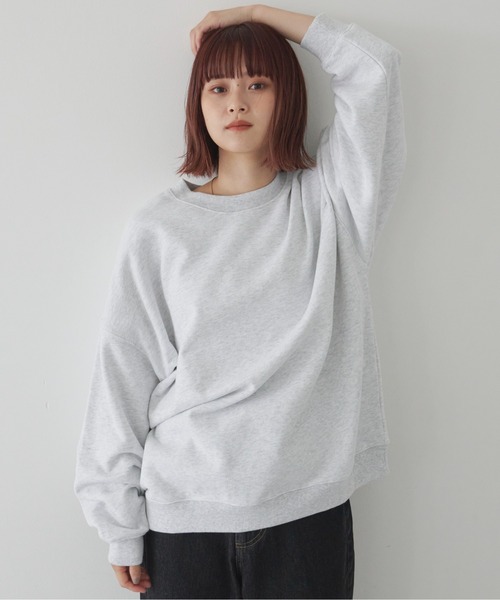 flaner(フラネ)の「ルーズスウェット【ユニセックス対応】(スウェット・レディース・グレー/カーキ/グレイッシュベージュ・MEDIUM/LARGE)」の14枚目の写真