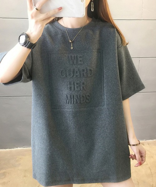 Bifrost（ビフレスト）の「立体ロゴＴシャツ（Tシャツ/カットソー・レディース・ホワイト/ブラック/グレー/ブルー/ボルドー/ブラウン/ライトグリーン/ベージュ・M/L）」の17枚目の写真